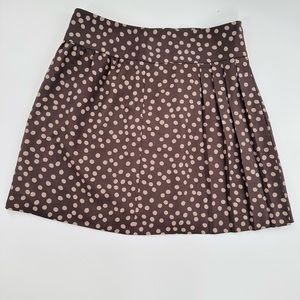 Ann Taylor Loft Brown Polka Dot Skirt Size 2